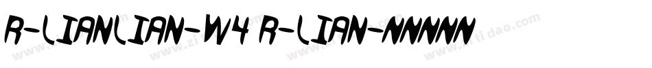 R-LianLian-W4 R-Lian字体转换